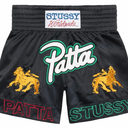 Stussy x Patta Boxing Short Black 8d253fd2-1f2f-45ff-8ef3-74d6f4b3daca, vue principale