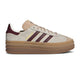 Adidas Gazelle Bold Cream White Maroon