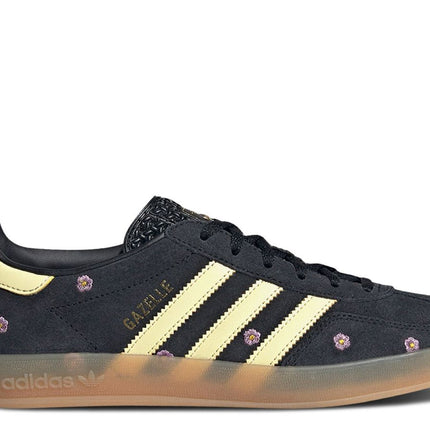 Adidas Gazelle Indoor Core Black Almost Yellow Floral