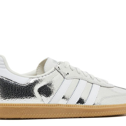 Adidas Samba OG Silver Metallic Cracked Leather