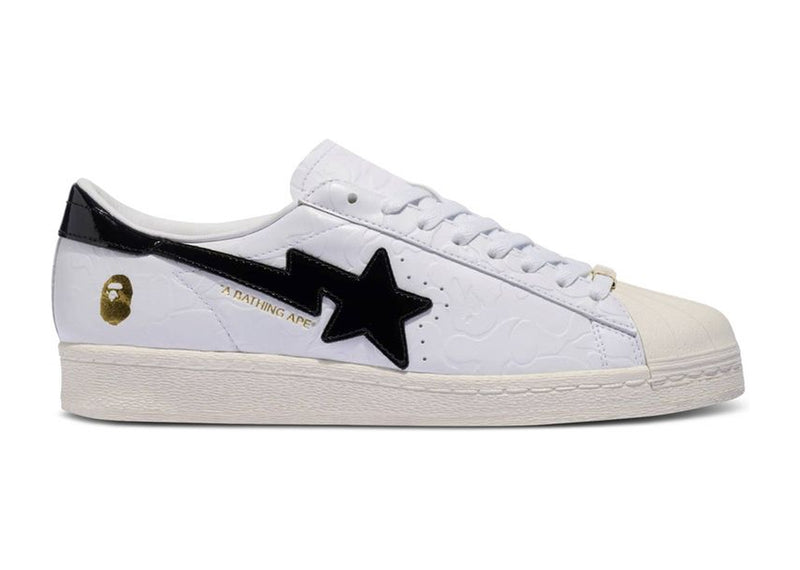 Adidas Superstar Vintage Bape White Black