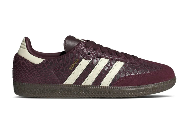 Adidas Samba OG Snakeskin Maroon Cream White