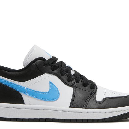 Air Jordan 1 Bajo Negro Universidad Azul Blanco