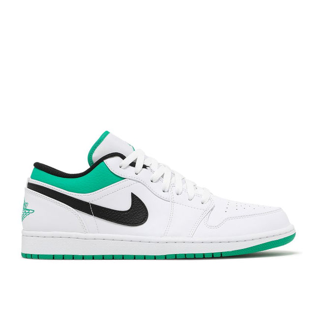 Air Jordan 1 Bajo Blanco Lucky Verde Negro