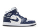 Air Jordan 1 Mid Football Grey White Midnight Navy