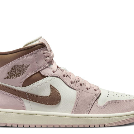 Air Jordan 1 Mid Pink Oxford Brown