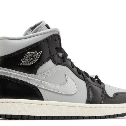 Air Jordan 1 Mid SE Black Metallic Silver