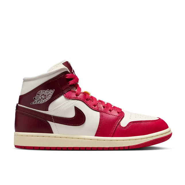 Air Jordan 1 Mid Sail Mystic Hibiscus