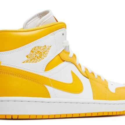 Air Jordan 1 Mid Blanco Universidad Oro