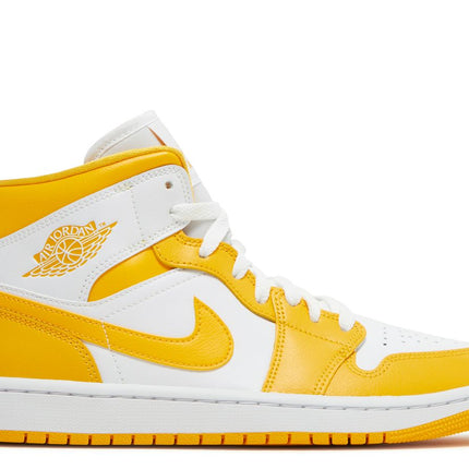 Air Jordan 1 Mid Blanco Universidad Oro