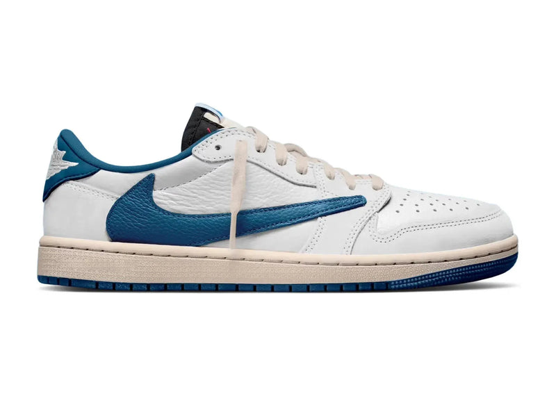 Air Jordan 1 Retro Low OG SP Fragment Travis Scott Sail Military Blue