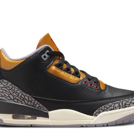 Air Jordan 3 Retro Negro Cemento Oro