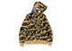 Bape 1st Camo Shark Zip Hoodie Misted Yellow