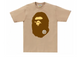 Bape Big Ape Head Tee Beige