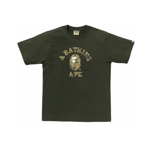 Camiseta universitaria Bape Bitmap Olivedrab