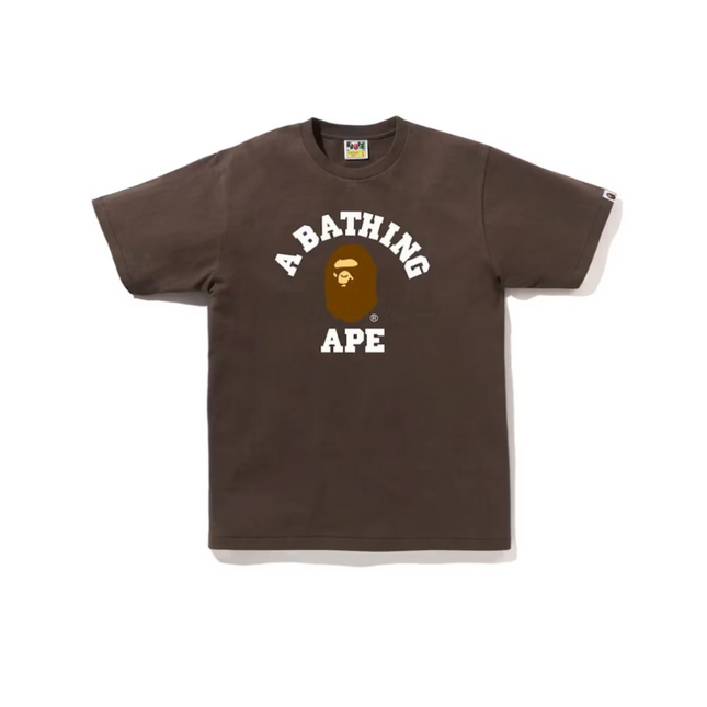 Bape College Tee Brown