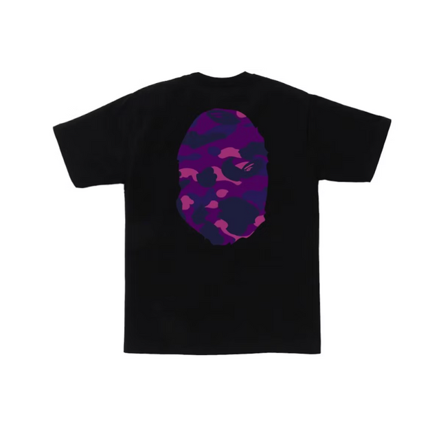 Bape Color Camo Big Ape Head Tee Black/Purple