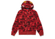 Bape Color Camo Shark Full Zip Hoodie Red