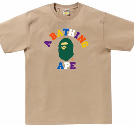 Camiseta universitaria Bape Colors (SS24) Beige