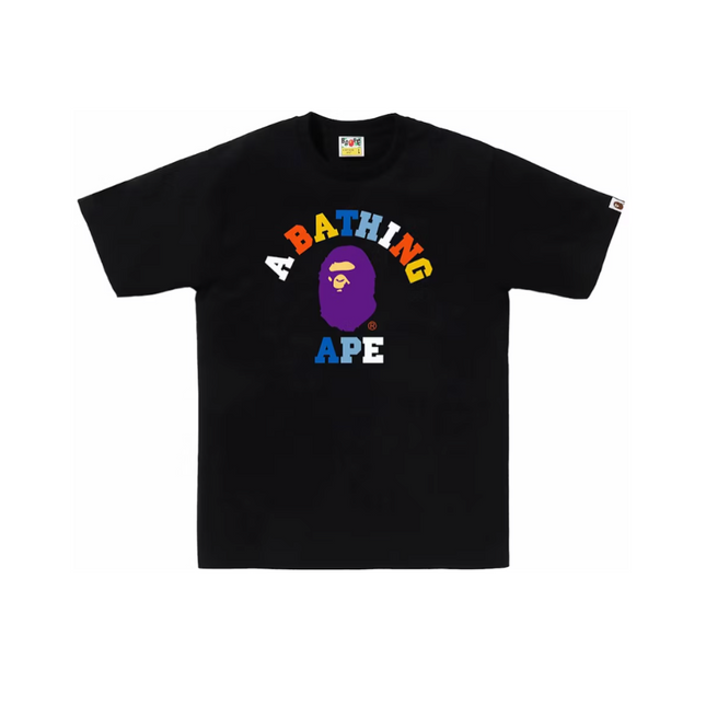 Camiseta universitaria Bape Colors (SS24) Negro