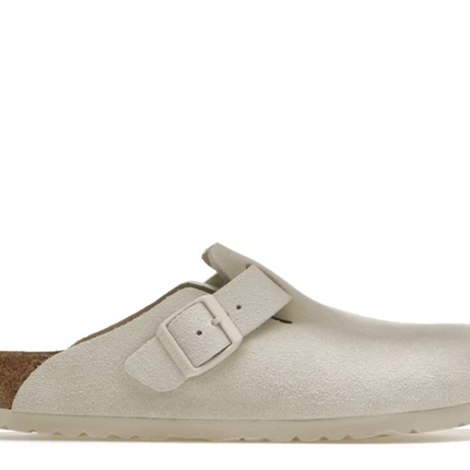 Birkenstock Boston ante blanco antiguo