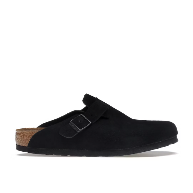 Birkenstock Boston Soft Footbed Suede Black