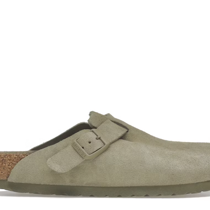 Birkenstock Boston Soft Footbed Suede Faded Khaki