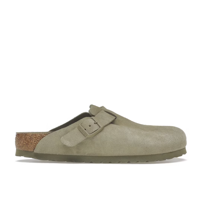 Birkenstock Boston Soft Footbed Suede Faded Khaki