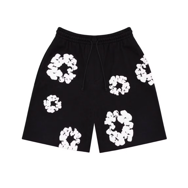 Denim Tears The Cotton Wreath Shorts Black