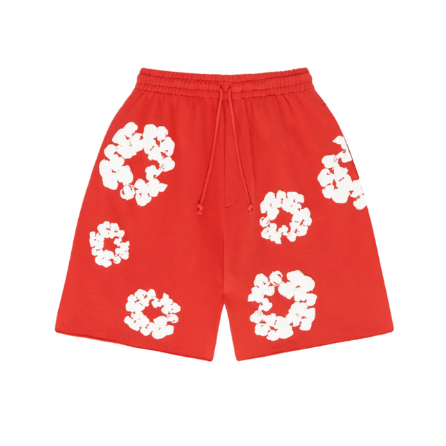 Denim Tears The Cotton Wreath Shorts Red