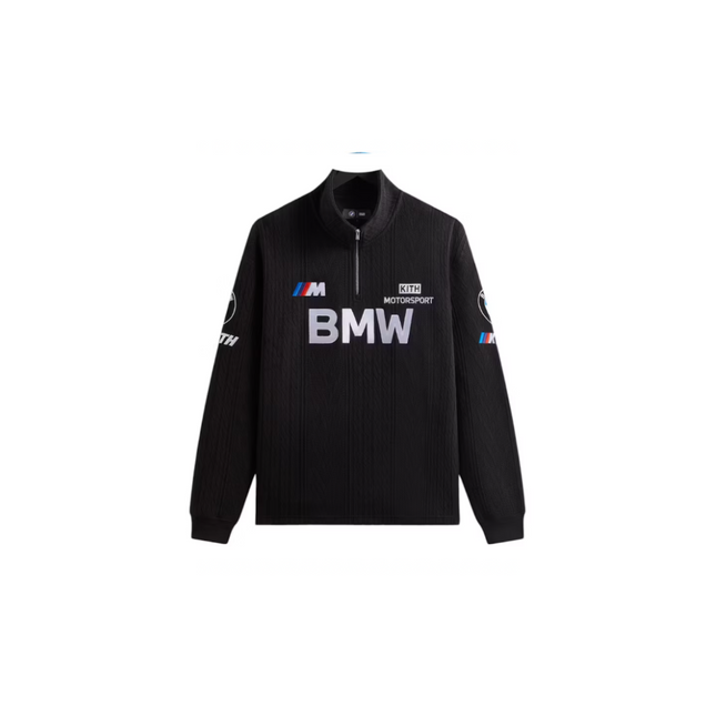 Kith x BMW Cable Fleece Quarter Zip Black