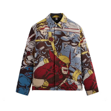 Kith x Marvel X-Men Tapestry Coaches Jacket Black PH