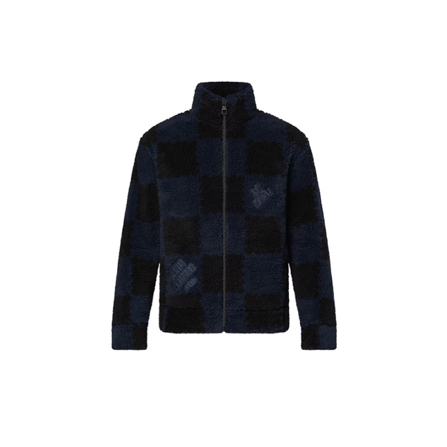 Louis Vuitton x Nigo Jacquared Damier Fleece Blouson Dark Ocean