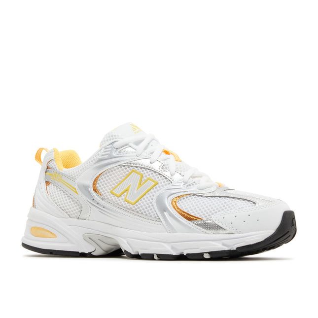 New Balance 530 White Vibrant Apricot Silver Metallic