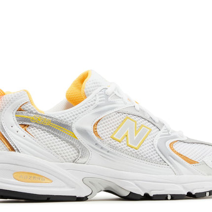 New Balance 530 White Vibrant Apricot Silver Metallic