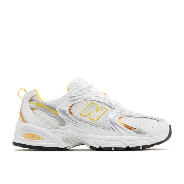 New Balance 530 White Vibrant Apricot Silver Metallic