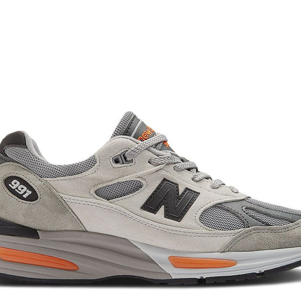 New Balance 991v2 MiUK Pelican Grey Orange