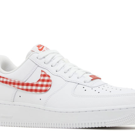 Nike Air Force 1 Low '07 Essential White Mystic Red Gingham