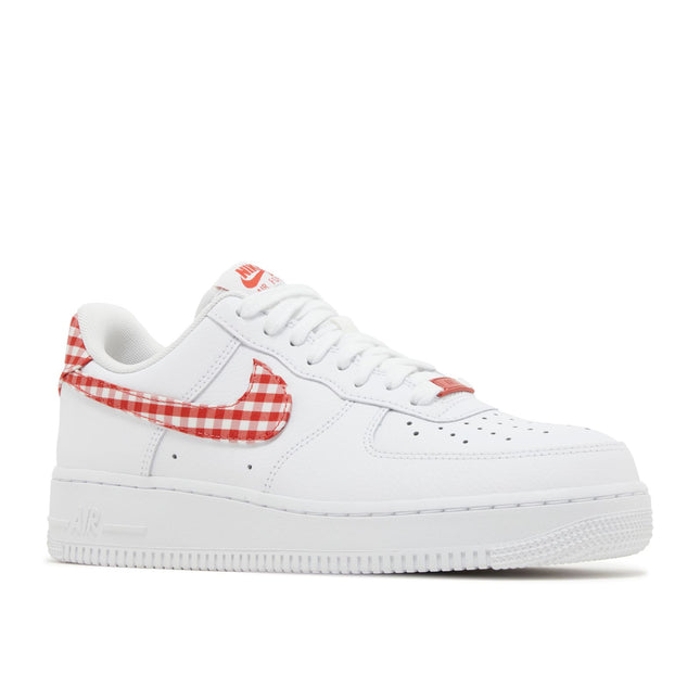 Nike Air Force 1 Low '07 Essential White Mystic Red Gingham
