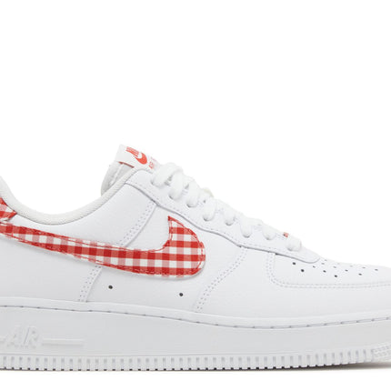 Nike Air Force 1 Low '07 Essential White Mystic Red Gingham