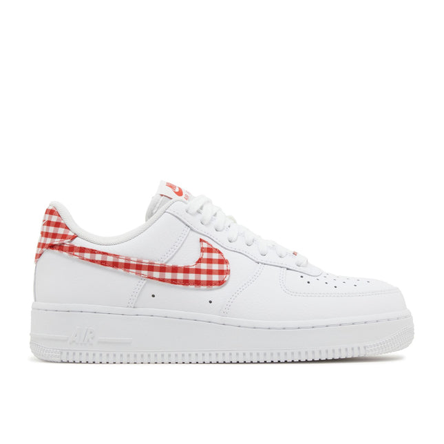Nike Air Force 1 Low '07 Essential White Mystic Red Gingham