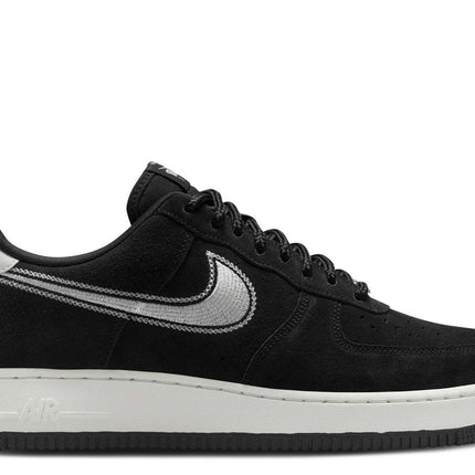 Nike Air Force 1 Low '07 LV8 Black Sail Embroidered Swoosh