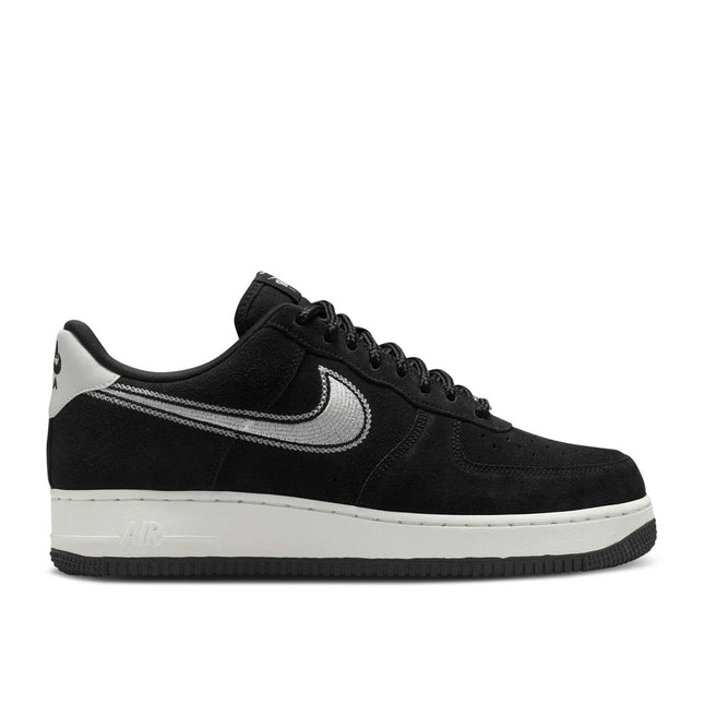 Nike Air Force 1 Low '07 LV8 Black Sail Embroidered Swoosh