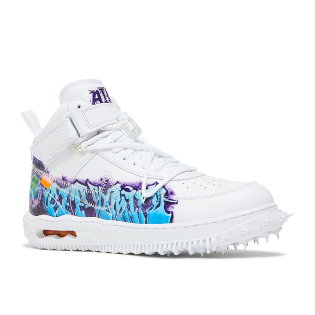 Nike Air Force 1 Mid Off-White Graffiti Blanco