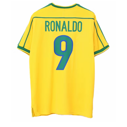 Nike Brasil 1998 Reedición Ronaldo Fútbol Réplica Jersey Varsity Maize