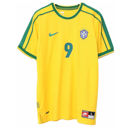 Nike Brasil 1998 Reedición Ronaldo Fútbol Réplica Jersey Varsity Maize