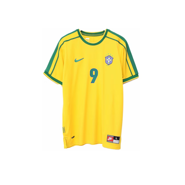 Nike Brasil 1998 Reedición Ronaldo Fútbol Réplica Jersey Varsity Maize