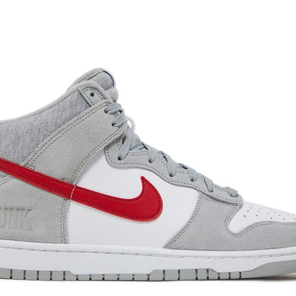 Nike Dunk High Light Smoke Gray Gym Red