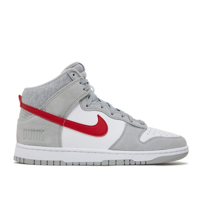 Nike Dunk High Light Smoke Gray Gym Red