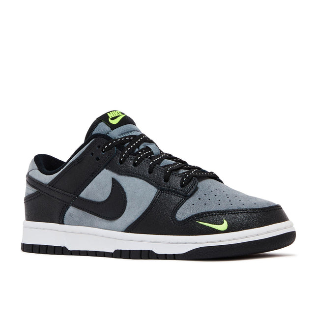 Nike Dunk Low Black Cool Grey Volt Mini Swoosh